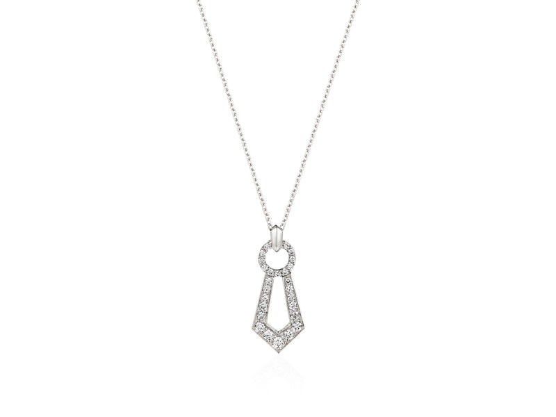 Necklace, 18-carat white gold with diamonds