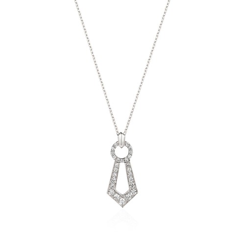 Necklace, 18-carat white gold with diamonds