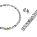Necklace, 18-carat white gold with diamonds