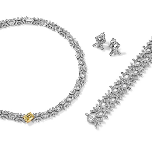 Necklace, 18-carat white gold with diamonds