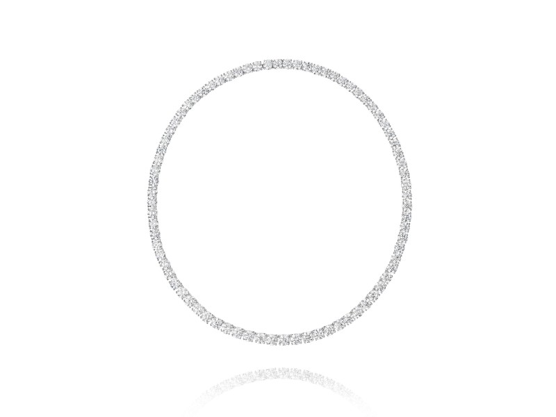 Necklace, 18-carat white gold with diamonds