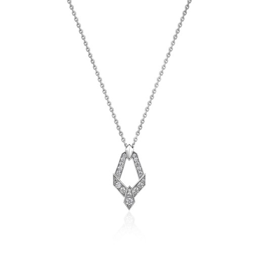 Necklace, 18-carat white gold with diamonds Necklace, 18-carat white gold with diamonds