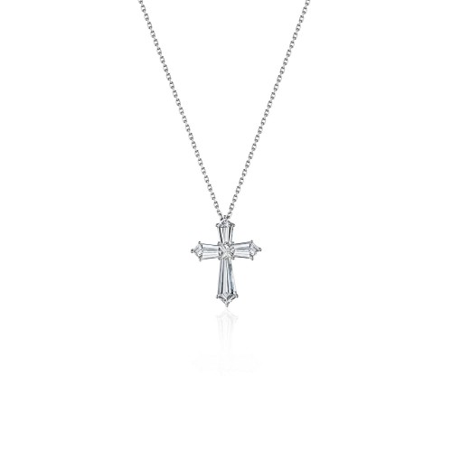 Necklace, 18-carat white gold with diamonds Necklace, 18-carat white gold with diamonds