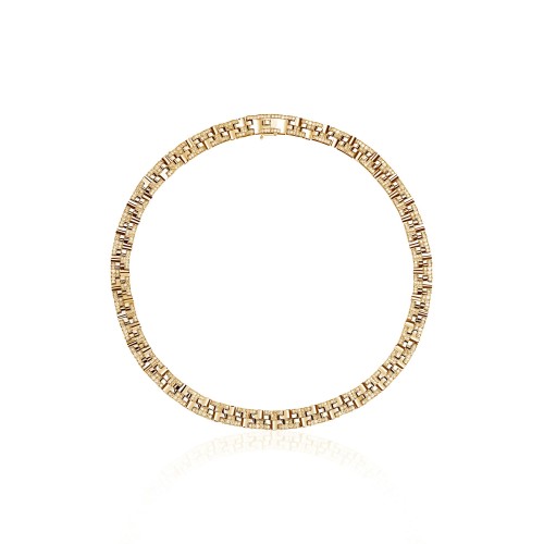 Колье, Желтое золото 750 пробы с бриллиантами