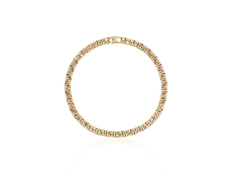 Колье, Желтое золото 750 пробы с бриллиантами