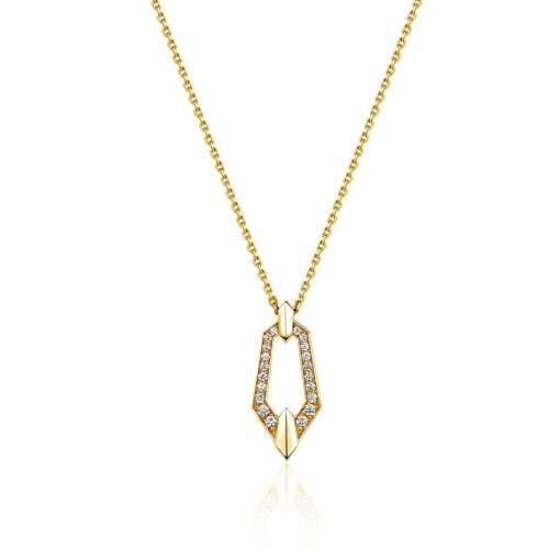 Necklace, 18-carat yellow gold with diamonds Necklace, 18-carat yellow gold with diamonds