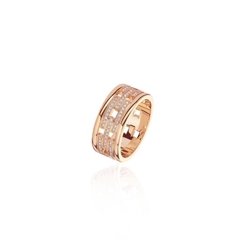 Ring, 18-carat pink gold with diamonds Ring, 18-carat pink gold with diamonds