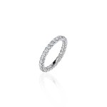 Wedding ring, 18-carat white gold with diamonds