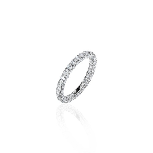 Wedding ring, 18-carat white gold with diamonds Wedding ring, 18-carat white gold with diamonds