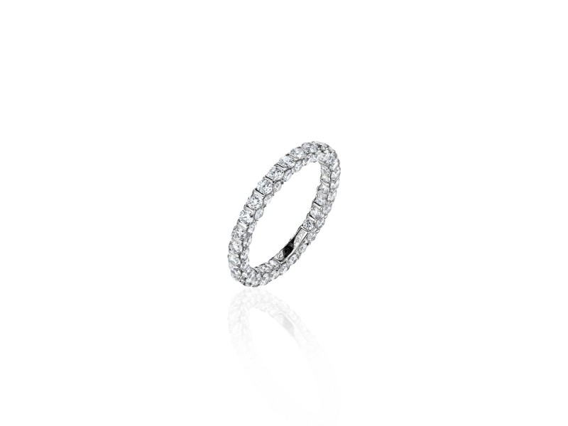 Wedding ring, 18-carat white gold with diamonds