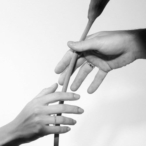 Wedding ring, 18-carat white gold with diamonds Wedding ring, 18-carat white gold with diamonds