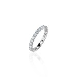 Wedding ring, 18-carat white gold with diamonds