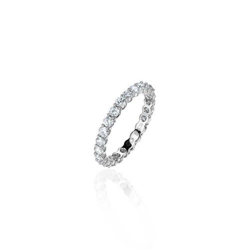 Wedding ring, 18-carat white gold with diamonds Wedding ring, 18-carat white gold with diamonds