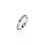 Men's wedding ring, 18-carat matte white gold