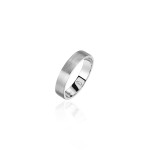 Men's wedding ring, 18-carat matte white gold