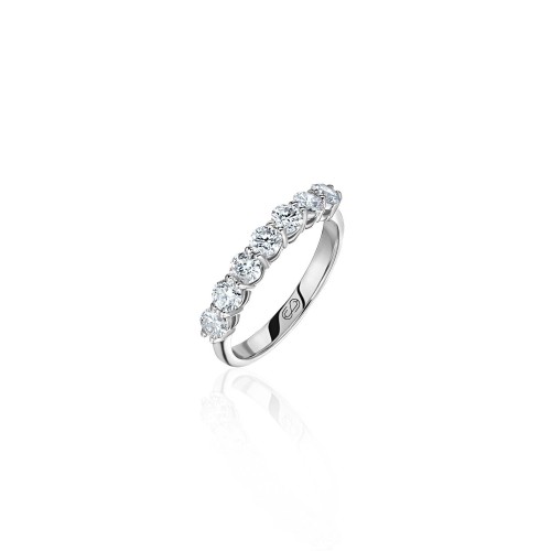 Wedding ring, 18-carat white gold with diamonds Wedding ring, 18-carat white gold with diamonds