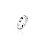 Men's wedding ring, 18-carat white gold