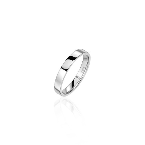 Men's wedding ring, 18-carat white gold