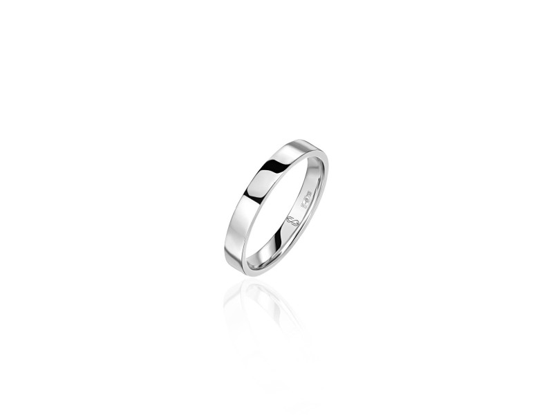 Men's wedding ring, 18-carat white gold