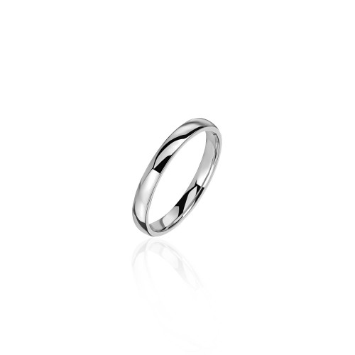 Men's wedding ring, 18-carat white gold