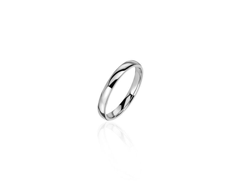 Men's wedding ring, 18-carat white gold