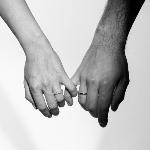 Men's wedding ring, 18-carat white gold