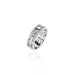 Ring, 18-carat white gold with diamonds