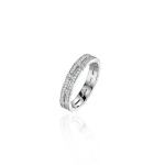 Ring, 18-carat white gold with diamonds
