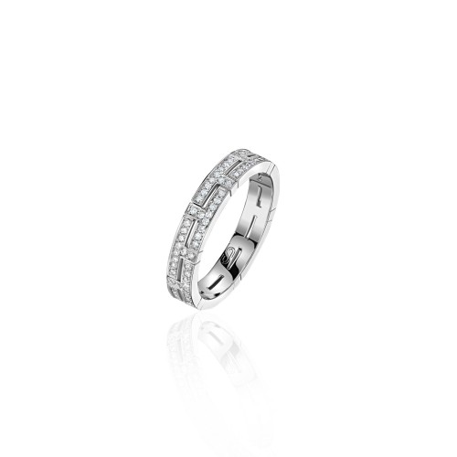 Ring, 18-carat white gold with diamonds Ring, 18-carat white gold with diamonds