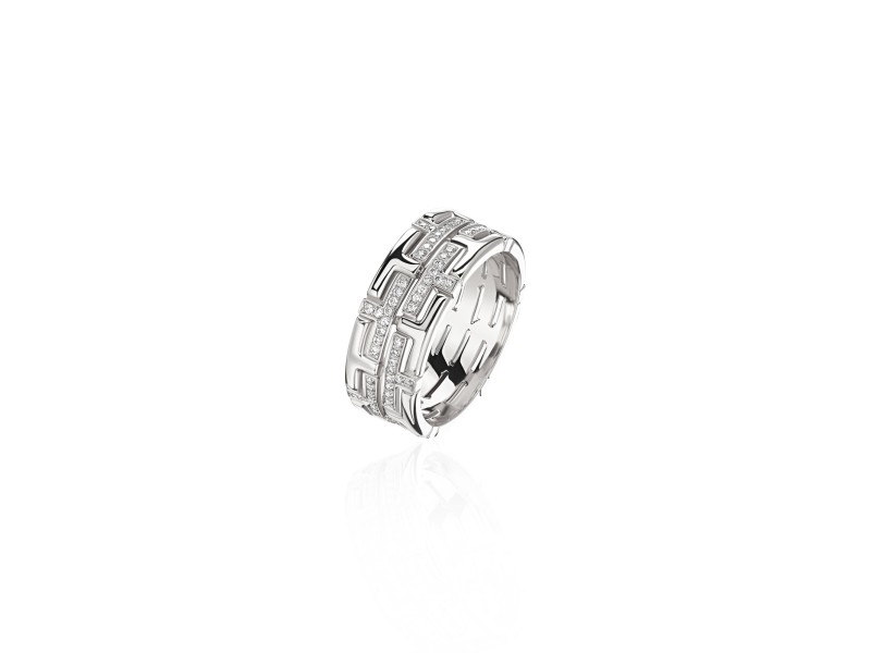 Ring, 18-carat white gold with diamonds