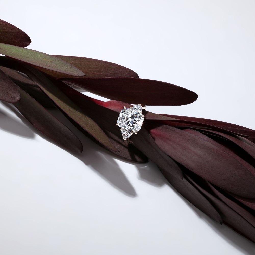 Ring, 18-carat white gold with diamonds