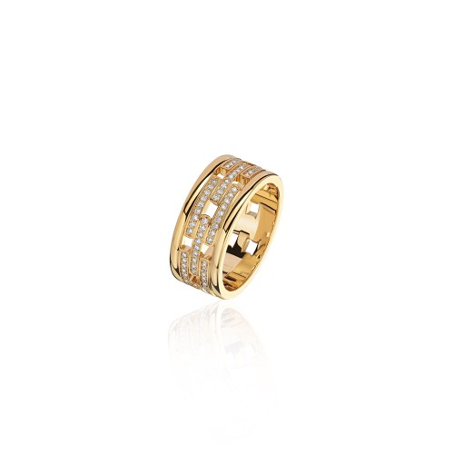 Ring, 18-carat yellow gold with diamonds Ring, 18-carat yellow gold with diamonds