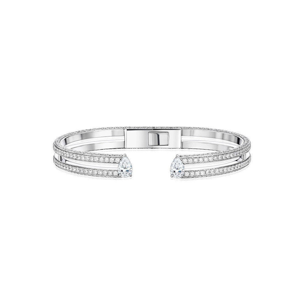 Bracelet 18-carat white gold with emeralds