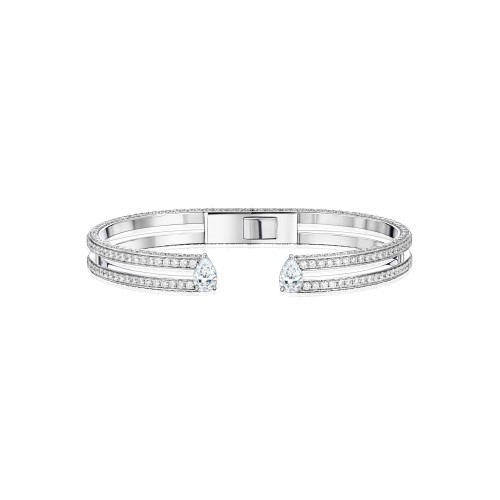 Bracelet 18-carat white gold with emeralds