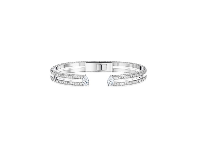 Bracelet 18-carat white gold with emeralds