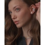 Earring Kaff 18-carat white gold with diamonds
