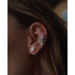 Earring Kaff 18-carat white gold with diamonds