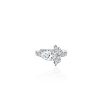 Earring Kaff 18-carat white gold with diamonds