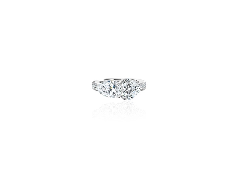 Earring Kaff 18-carat white gold with diamonds
