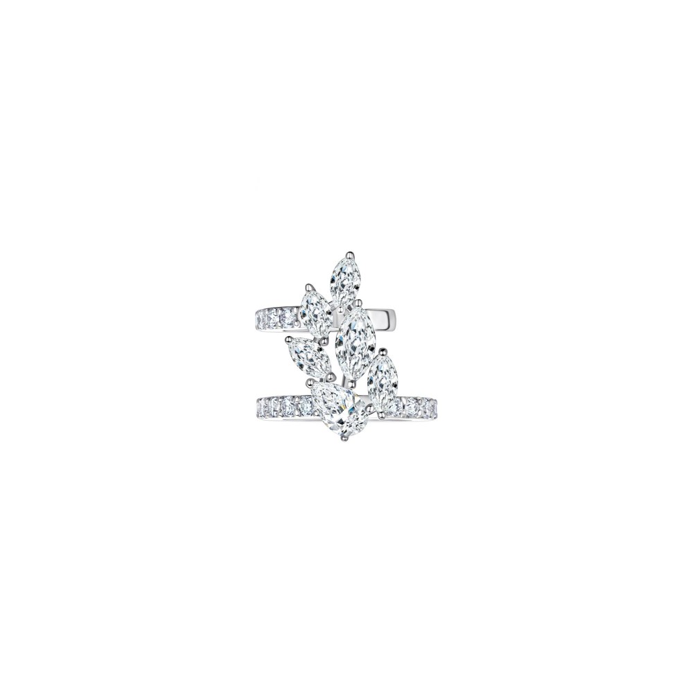 Earring Kaff 18-carat white gold with diamonds