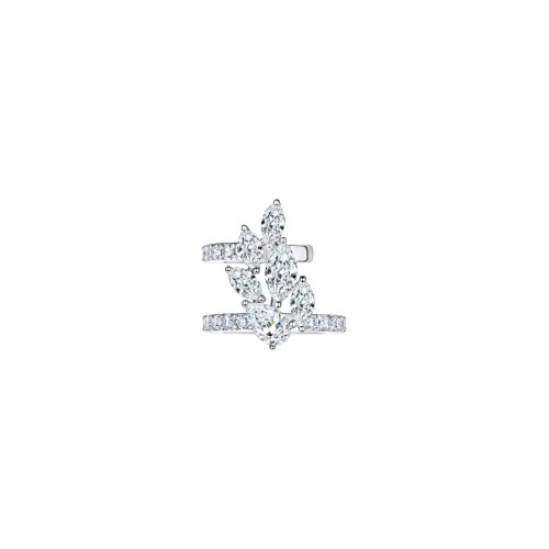 Earring Kaff 18-carat white gold with diamonds