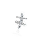 Earring Kaff 18-carat white gold with diamonds