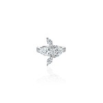 Earring Kaff 18-carat white gold with diamonds