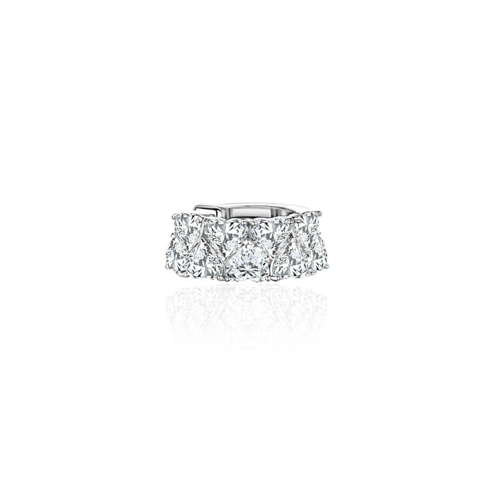 Earring Kaff 18-carat white gold with diamonds