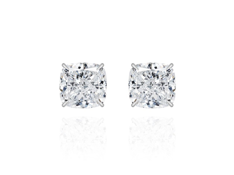 Studs New Basic 18-carat white gold with diamonds