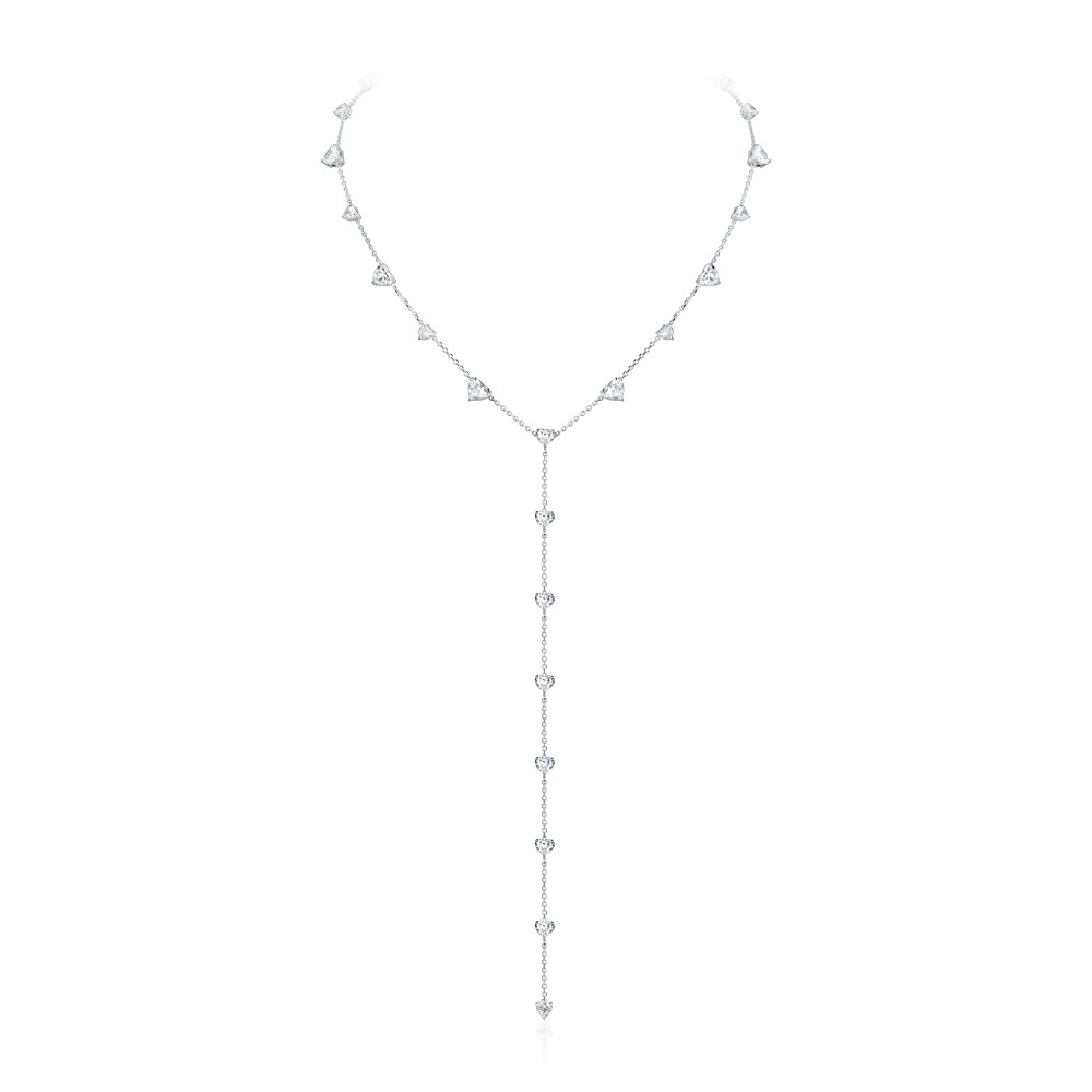 Necklace 18-carat white gold with diamonds
