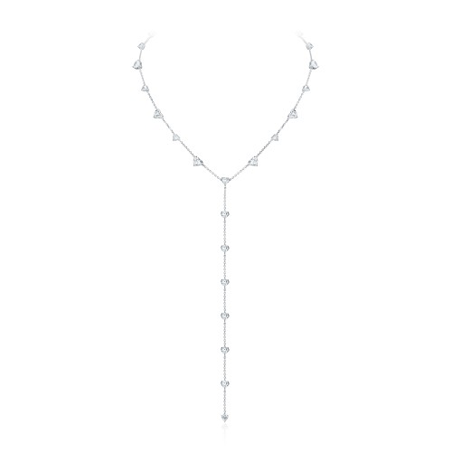 Necklace 18-carat white gold with diamonds