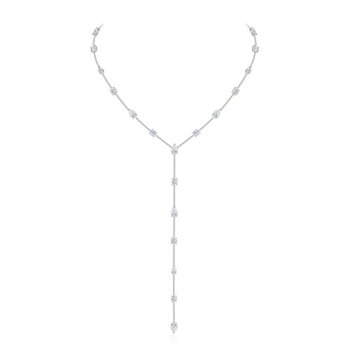 Necklace 18-carat white gold with diamonds