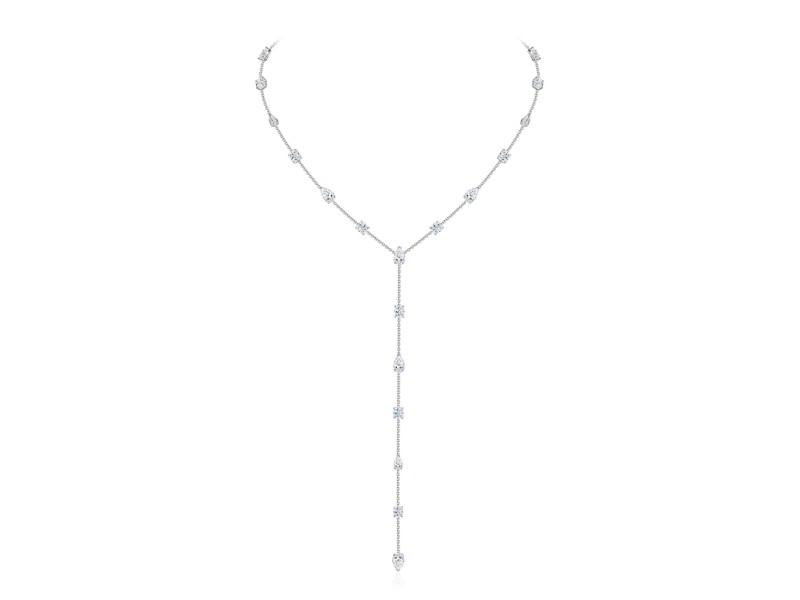 Necklace 18-carat white gold with diamonds