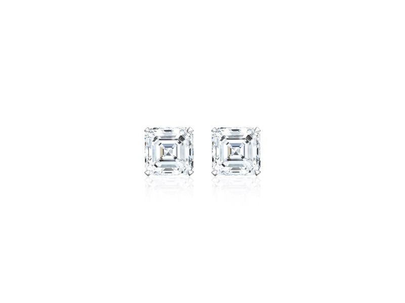 Studs New Basic 18-carat white gold with diamonds